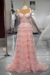 Blush Ruffled Off the Shoulder Princess Long Prom Dress