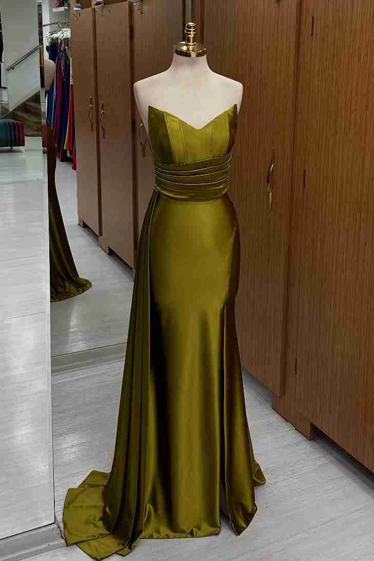 Celadon Sexy Strapless Sheath Backless Maxi Dress