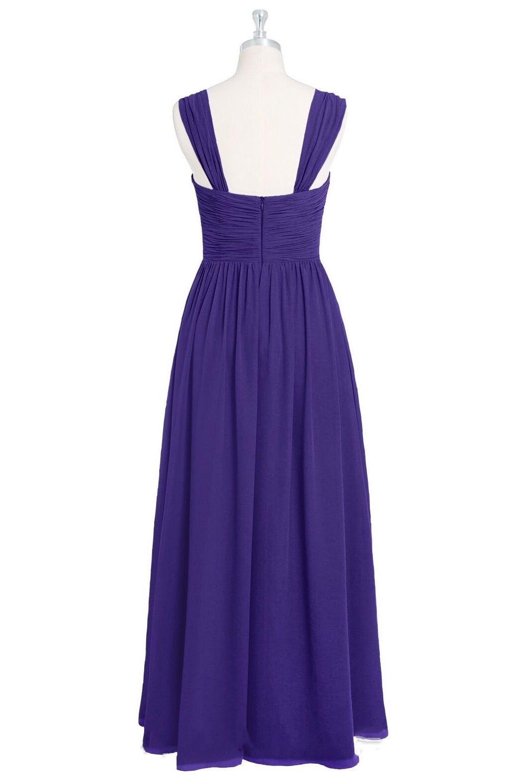 Regency Pleated Sweetheart Chiffon Long Bridesmaid Dress