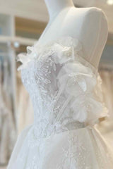 Princess A-Line Off the Shoulder Petals Wedding Gown