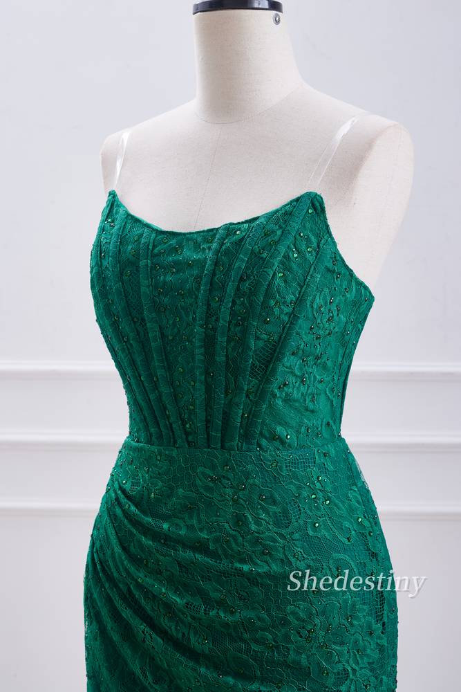 Hunter Green Strapless Sheath Short Homecoming Dress