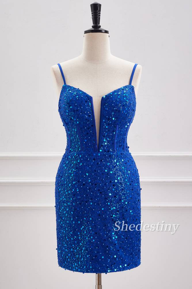 Glitter Beaded Sweetheart A-Line Short Party Dress Front Side