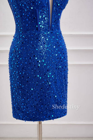 Glitter Beaded Sweetheart A-Line Short Party Dress