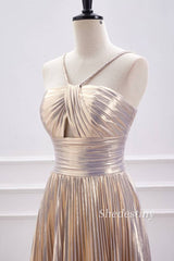 A-Line Keyhole Metallic Short Homecoming Dress