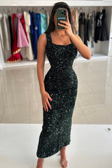 Sequins Scoop-Neck Sheath Cocktail Dress