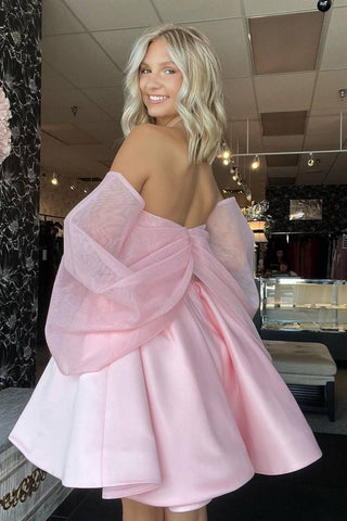 Cute Pink Sweetheart A-Line Short Ball Gown Dress