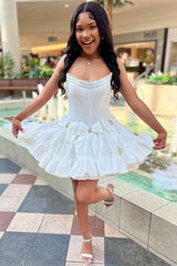 Strapless A-Line Homecoming Dress with Gorgeous Bows