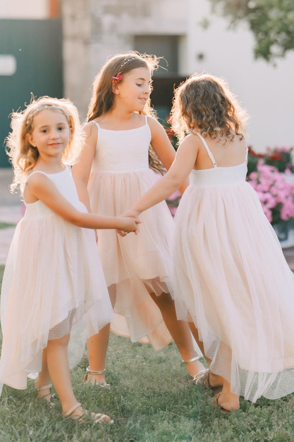 High-Low Straps Girl Party Dress