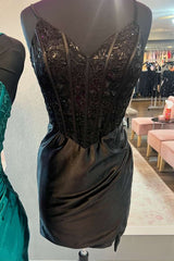 Rote Pailletten V-Ausschnitt Bodycon Homecoming Kleider mit Applikationen