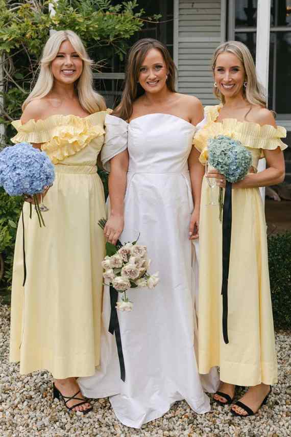 Asymmetrical A-Line Yellow Bridesmaid Wedding Guest Dresses