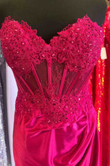 Fuchsia Sequin Strapless Bodycon Homecoming Dress