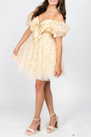 White Sweetheart A-Line Homecoming Dress with Applique