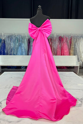 Fuchsia Beauty Sweetheart Mermiad Bow Pageant Gown