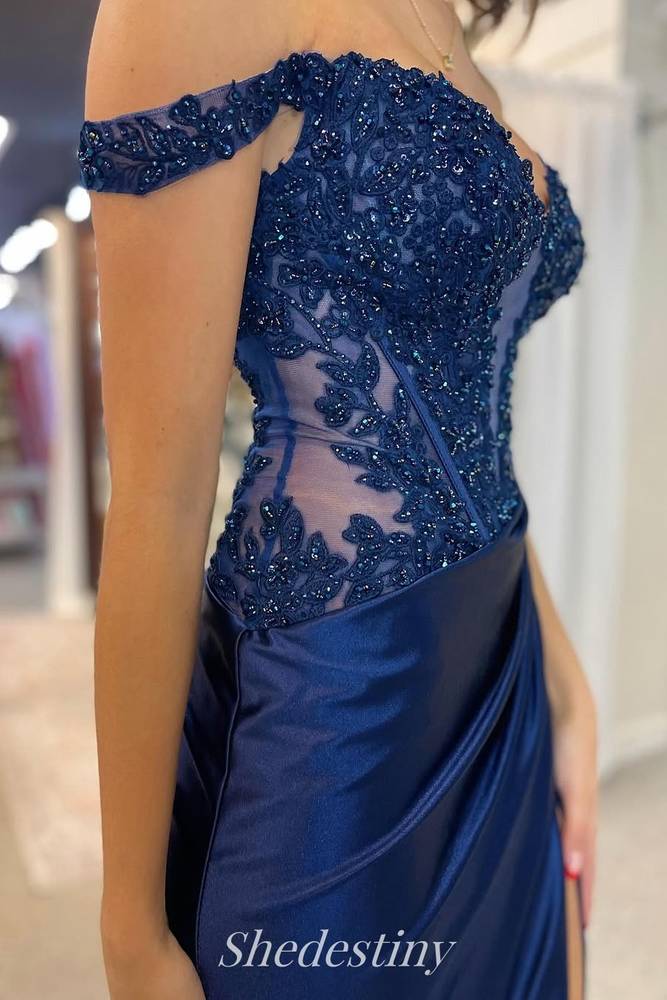 Off the Shoudler Mermaid Prom Dress with Keyhole