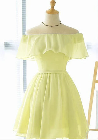 Free Shipping Off-the-Shoulder Chiffon Homecoming Dress