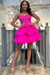 Sequins Strapless A-Line Short Homecoming Dress