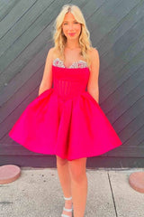 Dusty Blue Sweetheart A-Line Short Homecoming Dress