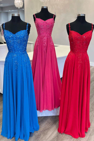Princess Floral Lace Sweetheart A-Line Prom Gown