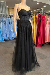 Black Sweetheart A-Line Prom Dress