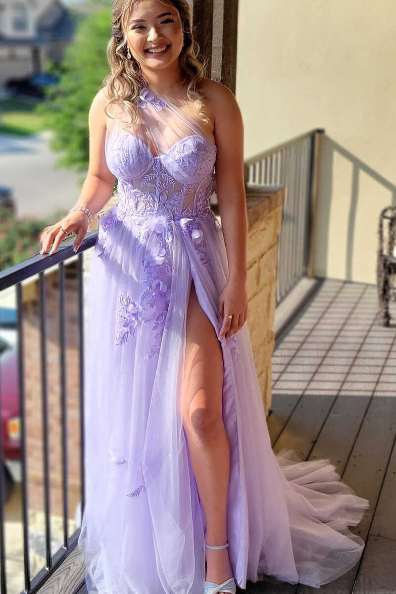 Fairy-Tale Light Blue Sweetheart A-Line Prom Dress with 3D Floral Lace